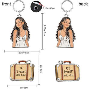 To Travel Is To Live - Personalized Travelling Premium Keychain With Charms