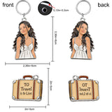 To Travel Is To Live - Personalized Travelling Premium Keychain With Charms