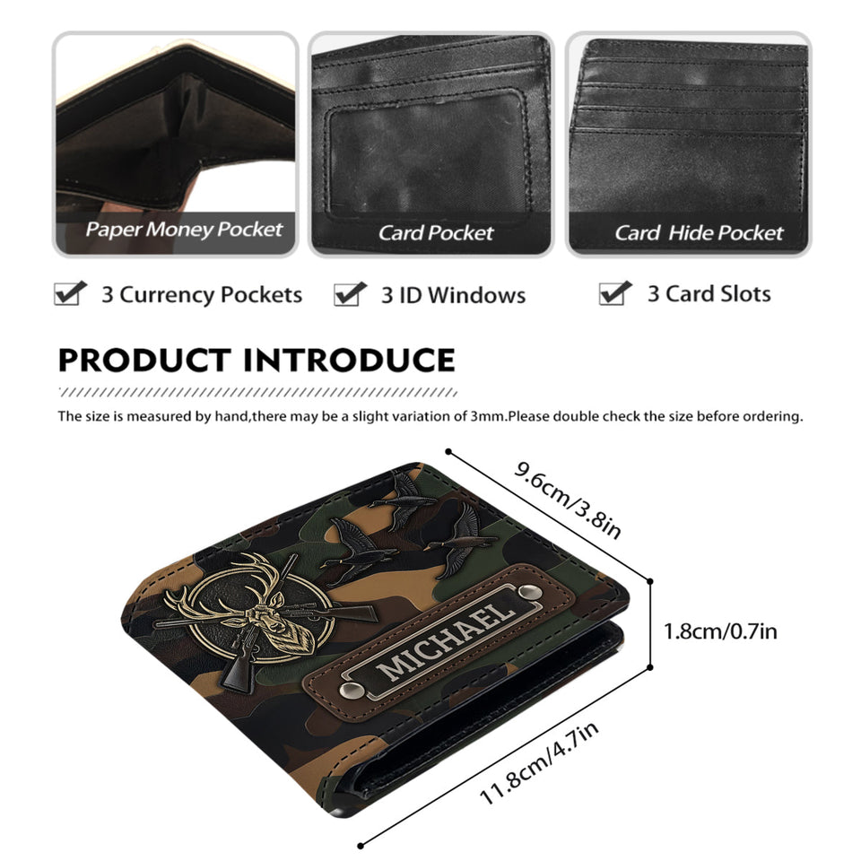 Love Hunting - Personalized Hunting Leather Wallet