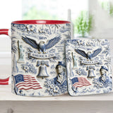 250 Years of America 1776–2026 Vintage Patriotic - Personalized Independence Day/ 4th of July Accent Mug & Coaster