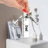 Dad Keychain with Hammer, Screwdriver & Wrench - Personalized Father Keychain with Charms