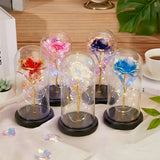 Light This Up And Know I'm Here - Personalized Memorial Glowing Roses Glass Dome