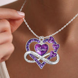 Blessed To Be Called Nana, Mama, Mom,... - Personalized Grandma Shaped Metal Pendant Necklace