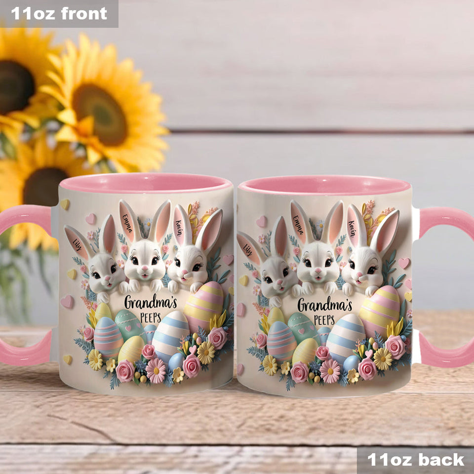 Grandma's Peeps - Personalized Grandma Accent Mug
