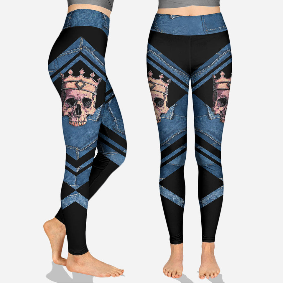Crowned Skull - Personalized Skull Hoodie and Leggings