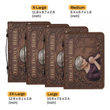 Sunday Church - Personalized Christian Leather Bible Cover Bag