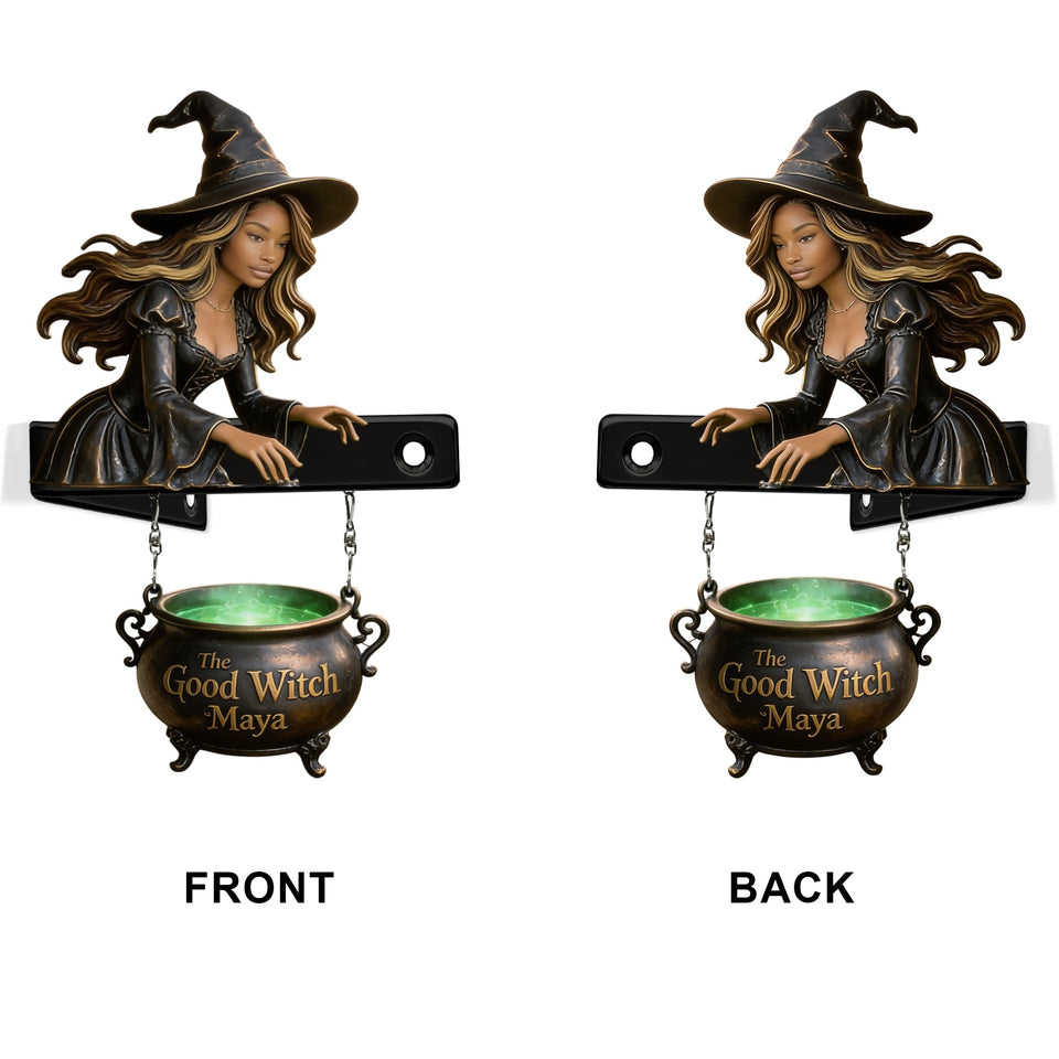 Witch's House - Personalized Witch Wooden Wall Mount Sign