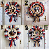 Welcome - Personalized Dog Shaped Wood Sign With Sash
