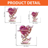 Grandma Heart - Personalized Grandma Custom Shaped Acrylic Plaque