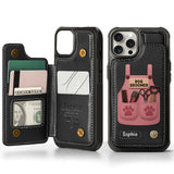 Dog Groomer Gift With Grooming Tools And Paw Prints - Personalized Dog Groomer Wallet Phone Case