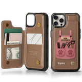 Dog Groomer Gift With Grooming Tools And Paw Prints - Personalized Dog Groomer Wallet Phone Case