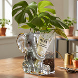 Elephant Holding Flowers - Personalized Mother Acrylic Pot