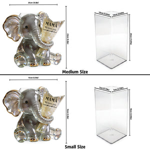 Elephant Holding Flowers - Personalized Mother Acrylic Pot