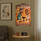 Patio Grilling Couple - Personalized Couple LED Light Acrylic Sign