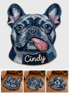 Denim Style Pet Rug - Personalized Dog Non-Slip Tufted Rug