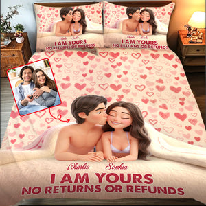 I Am Yours - Personalized Couple Quilt Set