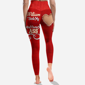 You Stole My Heart - Personalized Couple Leggings