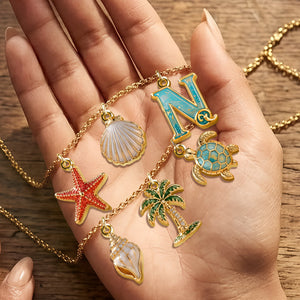 Sea Lovers Gift, Summer Time - Personalized Sea Lover Metal Necklaces With Pendants