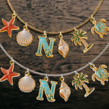 Sea Lovers Gift, Summer Time - Personalized Sea Lover Metal Necklaces With Pendants
