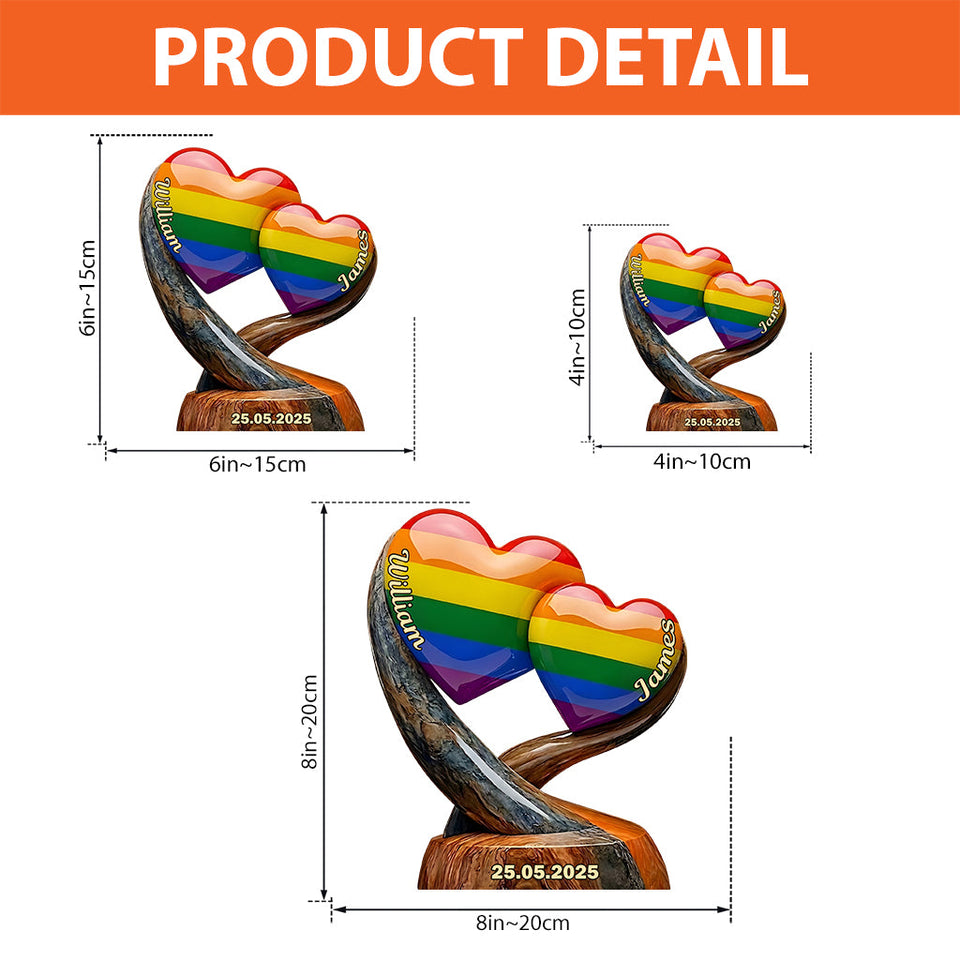 Love Is Love - Personalized LGBT Support Custom Shaped Acrylic Plaque