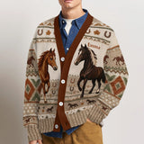 Love Horse - Personalized Horse Cardigan Sweater