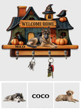Welcome Home - Personalized Dog Custom Shaped Hanging Rack