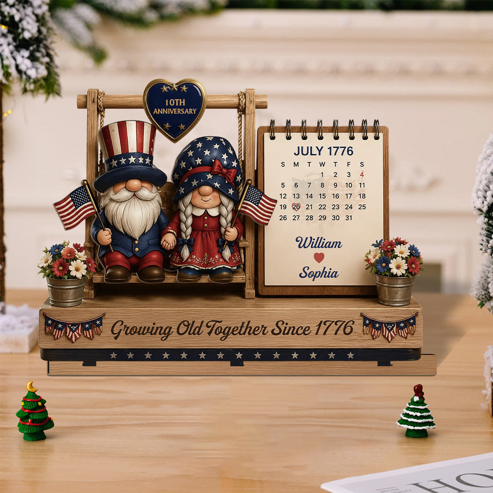 Growing Old Together - Personalized Couple 2 Layered Big Freestanding