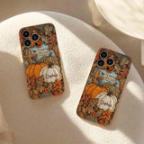 Fall for Jesus, He Never Leaves - Personalized Christian Leather Phone Case