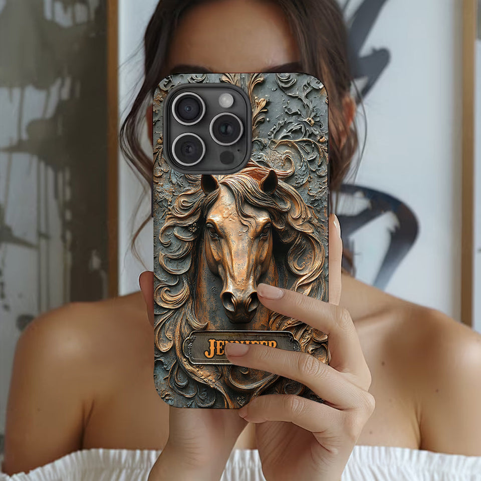 Love Horses - Personalized Horse Full Print Phone Case