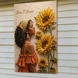 Any Flower Unique Gift - Personalized Self Love 3D Printed Cut Metal Sign