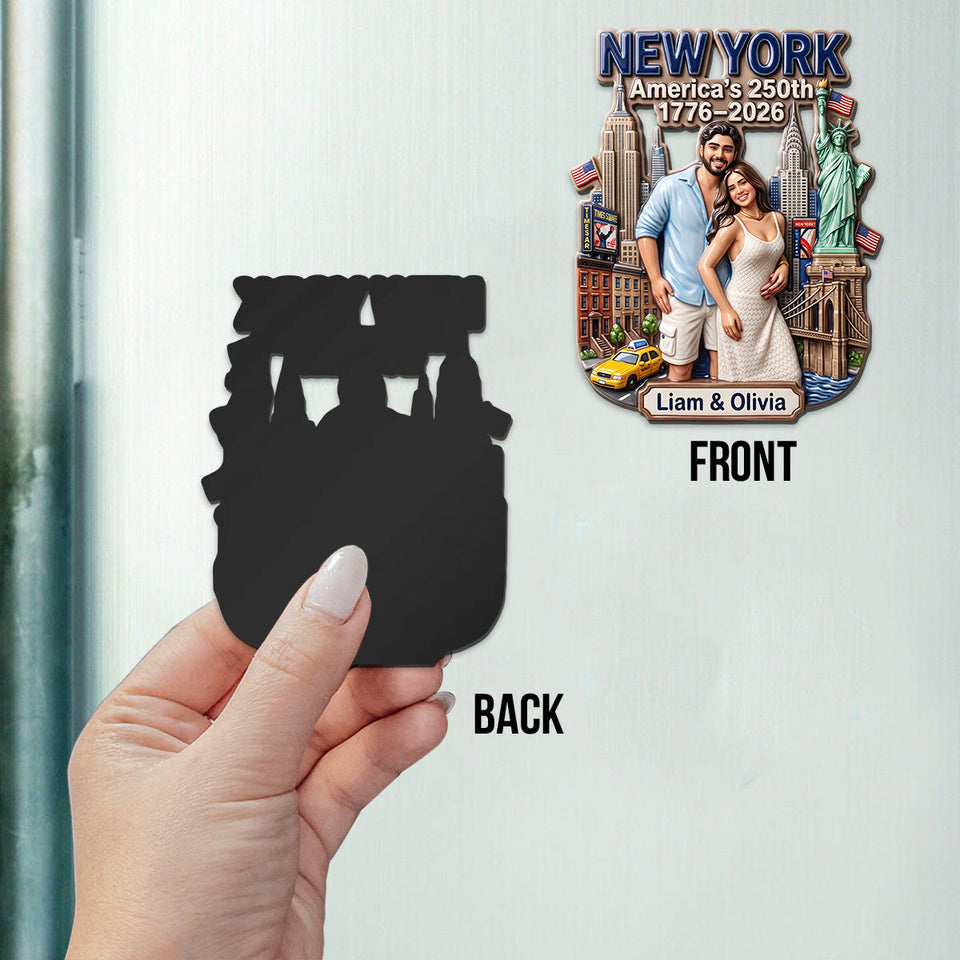 USA Travel Memory - Personalized Patriot Magnet