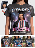 Class Of 2026 - Personalized Graduation Wash T-Shirt
