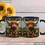 Cute Highland Cow - Personalized Highland Cow Accent Mug