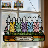 Easter Grandma Little Bunnies - Personalized Grandma Window Hanging Suncatcher Ornament