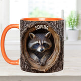 Adorable Raccoon - Personalized Raccoon Accent Mug