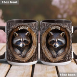 Adorable Raccoon - Personalized Raccoon Accent Mug