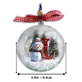 Custom Initial For All Family - Personalized Family Snow Globe Ornament