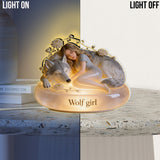 Spirit Animal Reading With Birth Month Flower - Personalized Spirit Animal Acrylic LED Night Light