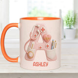 Nurse Alphabet Custom - Personalized Nurse Accent Mug