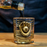 Whiskey & Baseball - Personalized Baseball Whiskey Glass