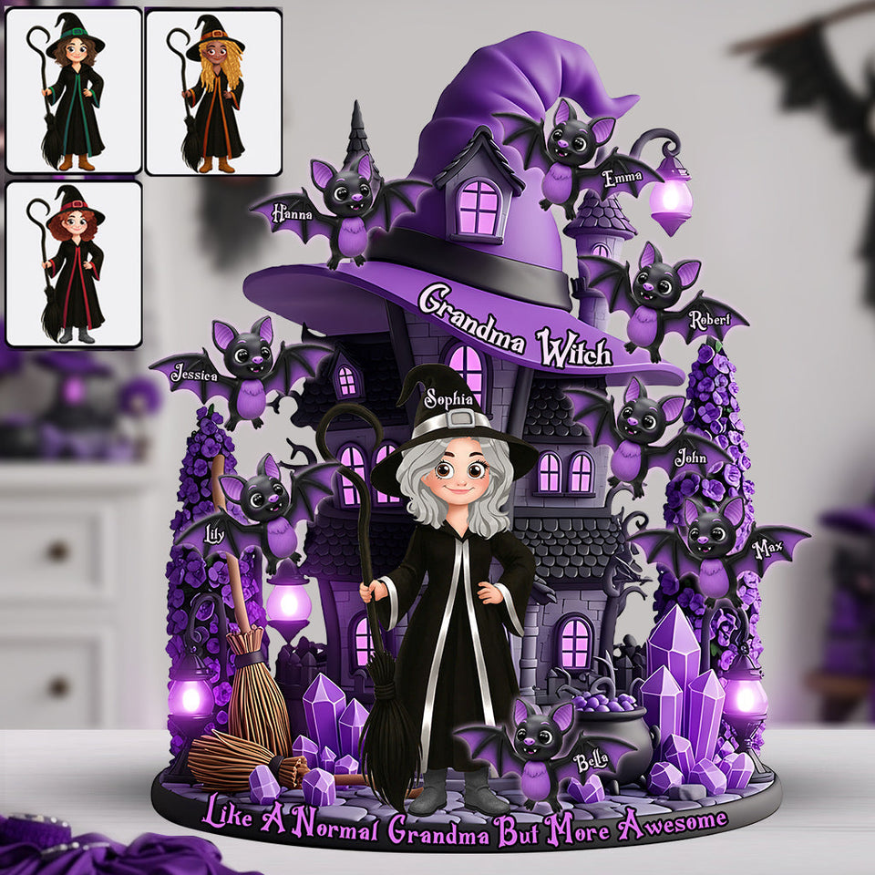 The Most Amazing Witch Gift For Mom, Grandma,... - Personalized Mother Custom Shaped Acrylic Plaque