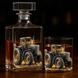 Strong Farmer - Personalized Tractor Whiskey Glass