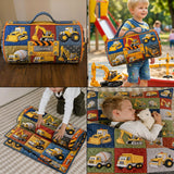 Construction Machine - Personalized Kid Nap Mat