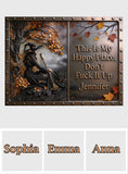 This Is My Happy Place - Personalized Witch 3D Printed Cut Metal Sign