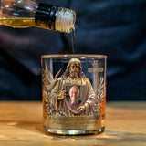 Always In The Arms Of God - Personalized Memorial Whiskey Glass