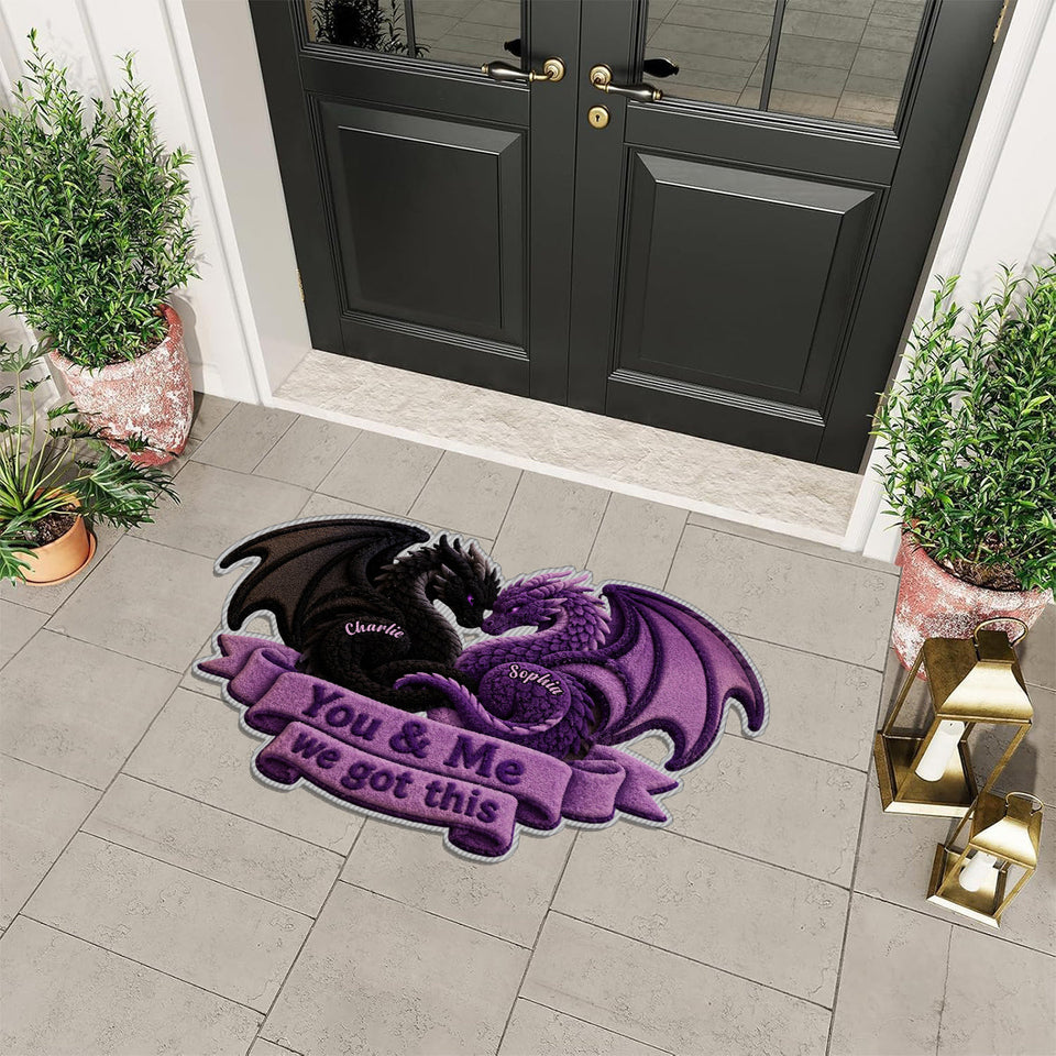 You & Me We Got This - Personalized Dragon Non-Slip Tufted Rug