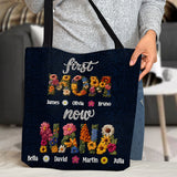 First Mom Now Grandma - Personalized Grandma Tote Bag