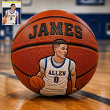 Any Photo Love Basketball - Personalized Basketball Multi-Sport Ball