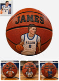 Any Photo Love Basketball - Personalized Basketball Multi-Sport Ball