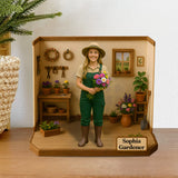 Custom Figure From Photo - Personalized Gardening Custom Shaped Acrylic Plaque